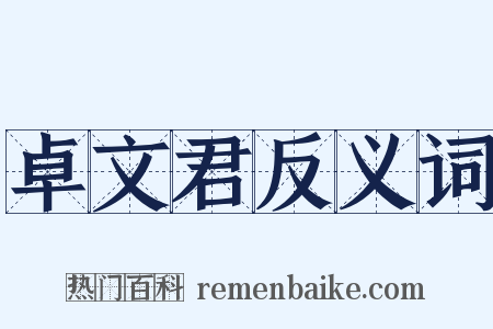 卓文君反义词是什么意思的图片